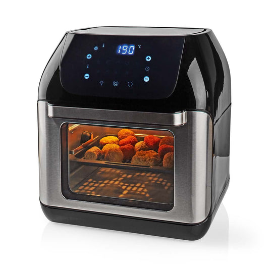 Nedis Hot Air Fryer | 12 l | Timer: 60 min | Number of preset programs: 9 | Digital | Black