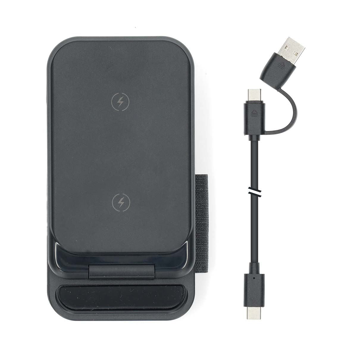 Nedis Wireless Charger | 3-in-1 | 15 W | LED-indicator in use | Including cable | USB-A / USB-C™ | 1.00 m
