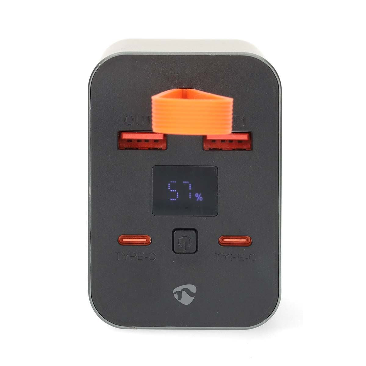 Nedis Powerbank | 30000 mAh | 1.5 / 2.0 / 3.0 / 5.0 A | Number of outputs: 4 | Output connection: 2x USB-A / 2x USB-C™ | Input connection: 1x USB-C™ | PD3.0 100W / QC3.0 | Lithium-Polymer | Display