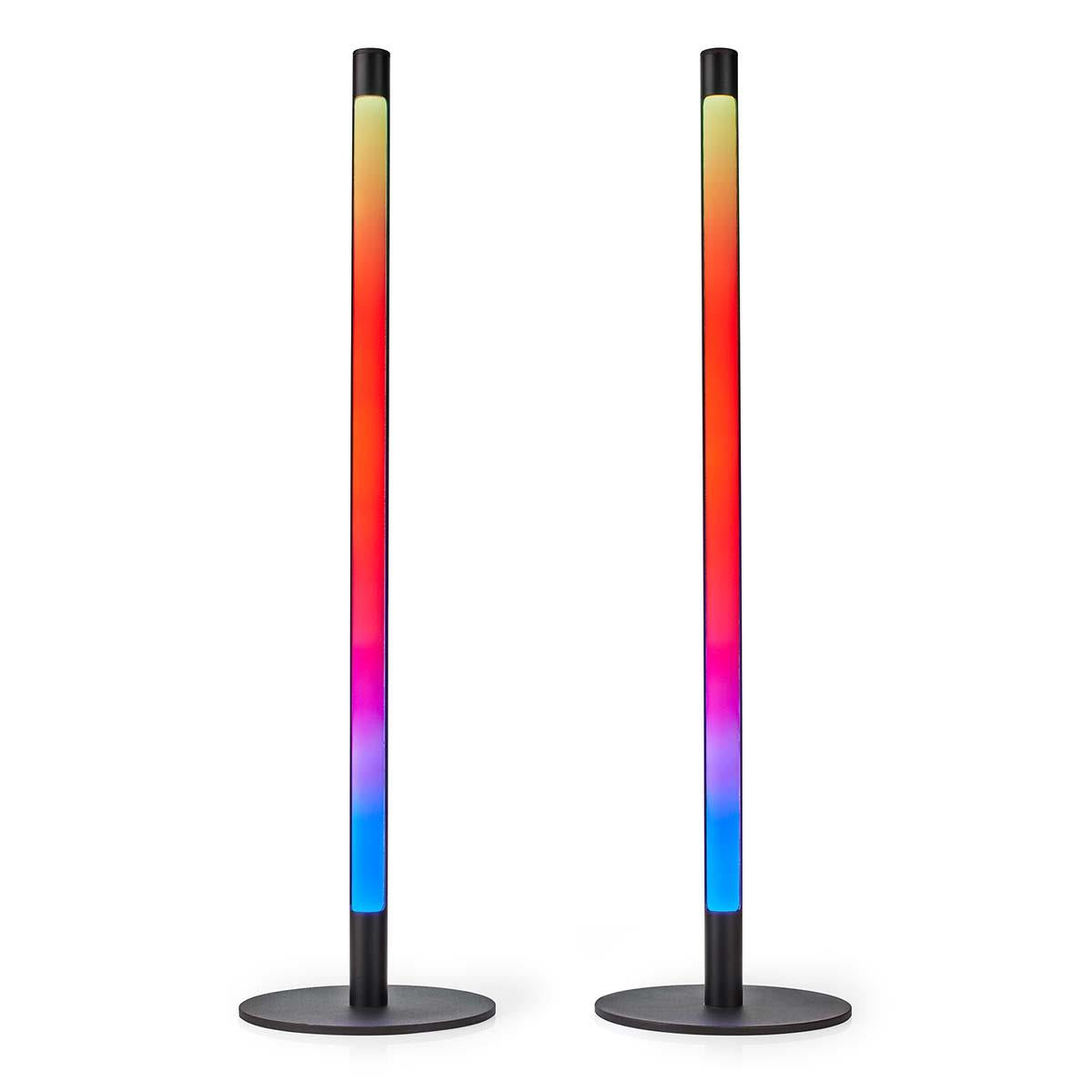 Nedis SmartLife Mood Light | Wi-Fi | Tube | 600 lm | RGBIC / Warm to Cool White | 2700 - 6500 K | 36 W | Metal | 2 pcs