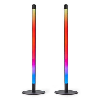 Nedis SmartLife Mood Light | Wi-Fi | Tube | 600 lm | RGBIC / Warm to Cool White | 2700 - 6500 K | 36 W | Metal | 2 pcs