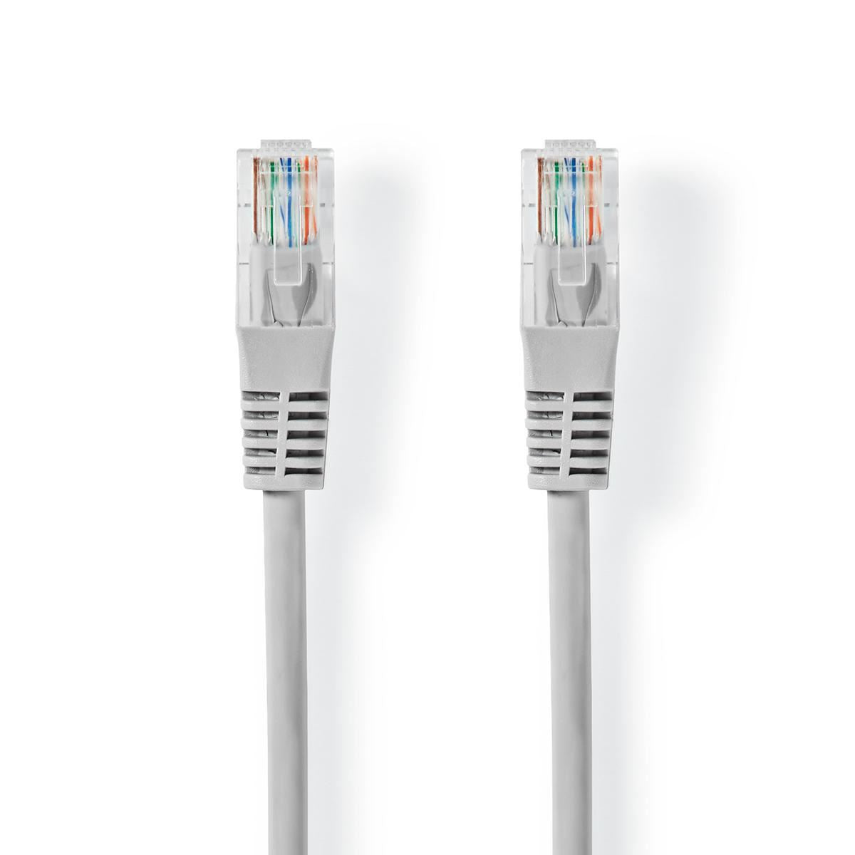Nedis CCGT85000GY20 | CAT5e Cable | U/UTP | RJ45 Male | RJ45 Male | 2.00 m | Round | PVC | Grey | Tag