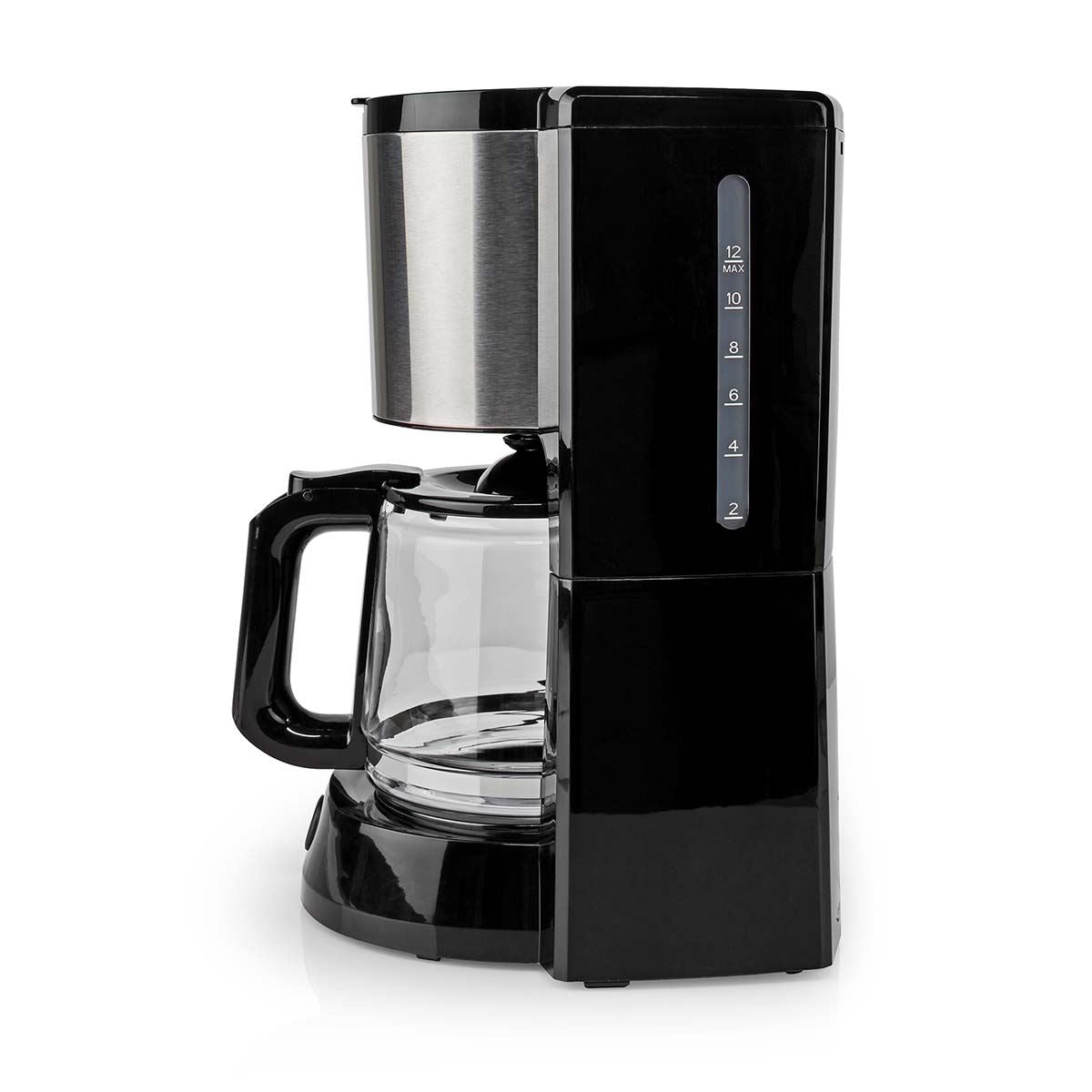 Nedis Coffee Maker | Filter Coffee | 1.5 l | 12 Cups | Keep warm feature | Black / Silver