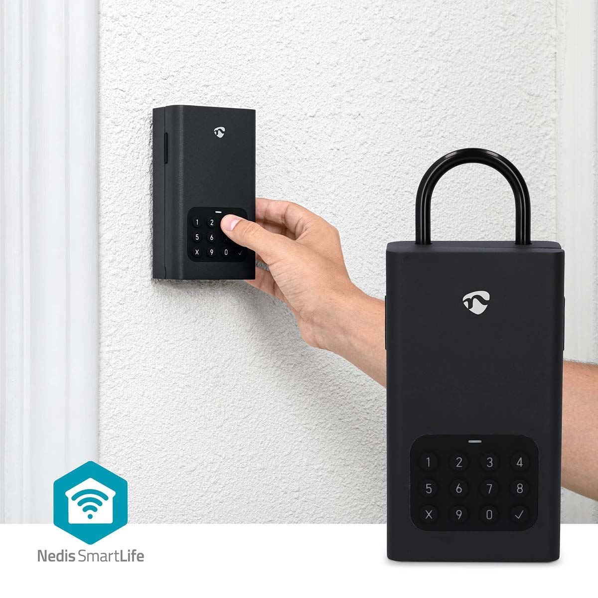 Nedis SmartLife Key Box | Key Safe | Bluetooth® | Outdoor | Key Lock | IPX5 | Black