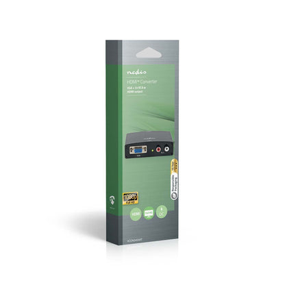 Nedis HDMI™ Converter | VGA Female / 2x RCA Male | HDMI™ Output | 1-way | 1080p | 1.65 Gbps | Aluminium | Anthracite