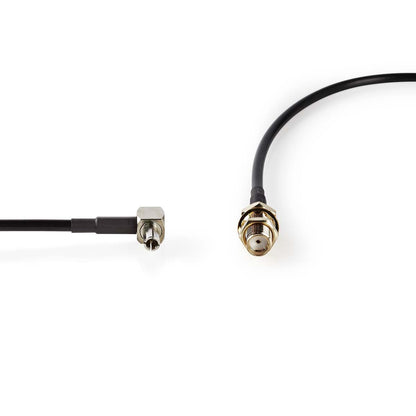 Nedis CSGB02125BK02 | SMA Cable | SMA Female | TS9 | Gold Plated | 50 Ohm | Single Shielded | 0.20 m | Round | PVC | Black | Box