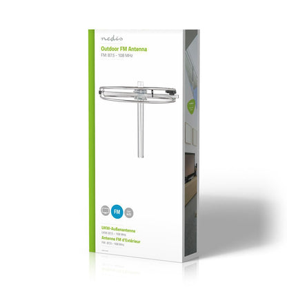 Nedis Outdoor FM Antenna | Reception range: 0-15 km | Gain: 4 dB | Aluminium