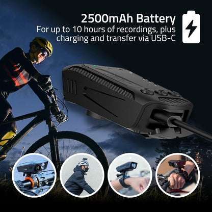 Nedis Cycling Camera | 1080p@30fps | 2 MPixel | 600 min | 70 ° | 300 min | Mounts included | Black