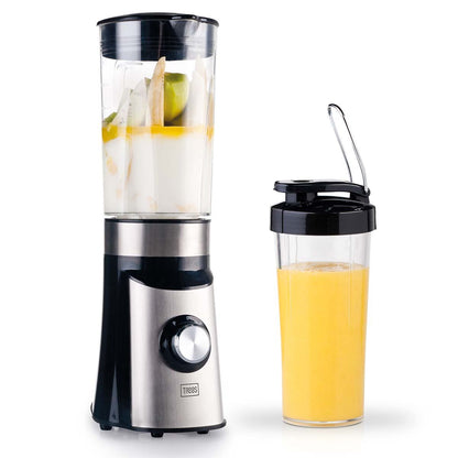 Trebs 99242 | Smoothie-to-go | Pro drinking cup Comfortjuicer | 450 ml | School, Work or Gym | Black