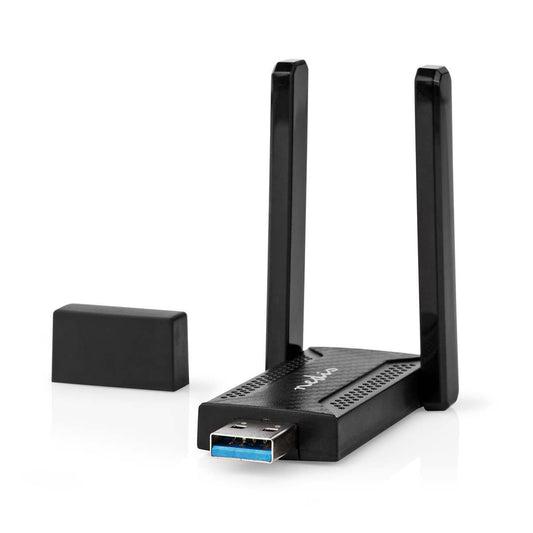 Nedis Network Dongle | Wi-Fi | AC1200 | 2.4/5 GHz (Dual Band) | USB3.0 | Wi-Fi speed total: 1200 Mbps | Windows 10 / Windows 11 / Windows 8