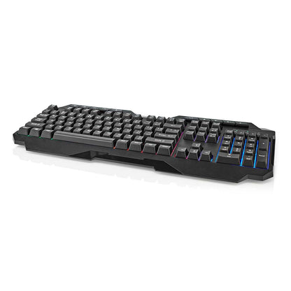 Nedis Wired Gaming Keyboard | USB Type-A | Membrane Keys | LED | QWERTY | US Layout | USB Powered | Power cable length: 1.30 m | Multimedia