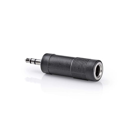 Nedis Stereo Audio Adapter | 3.5 mm Male | 6.35 mm Female | Nickel Plated | Straight | ABS | Black | 1 pcs | Box