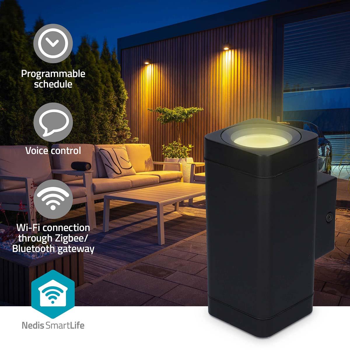 Nedis Smartlife Outdoor Light | 760 lm | Bluetooth® | 8.5 W | Warm to Cool White | 2700 - 6500 K | ABS | Android™ / IOS
