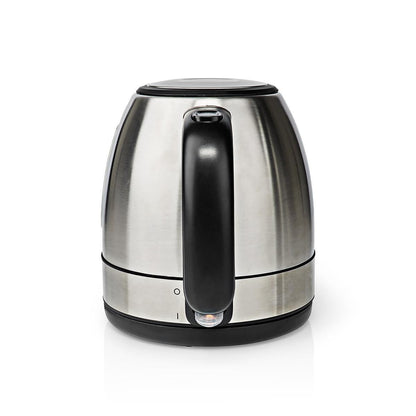 Nedis Electric Kettle | 1.0 l | Stainless Steel | Aluminium | Rotatable 360 degrees | Concealed heating element | Strix® controller | Boil-dry protection