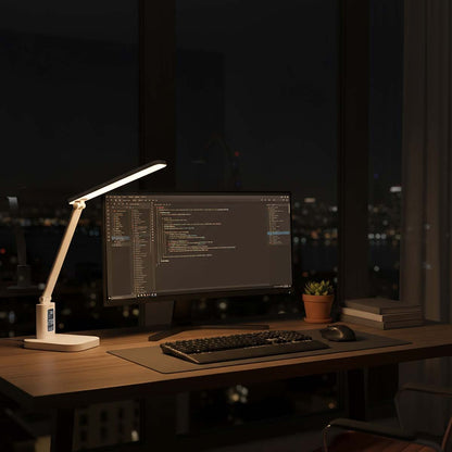 Nedis LTLRC10WT | LED Desk Lamp | Dimmable | 3 Light Modes | 220 lm | Rechargeable | Dimmer - On Product | White