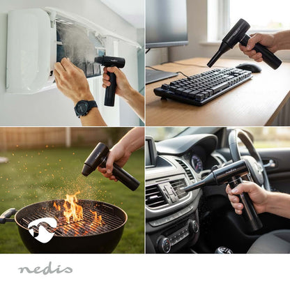 Nedis VCTR100BK | Cordless Turbo Air Blower | 200 W | 130000 rpm | Car / Computers & Keyboards / Hobby & Toys / Home / Outdoor | Blowing force: 180 g | 3-Speed Settings