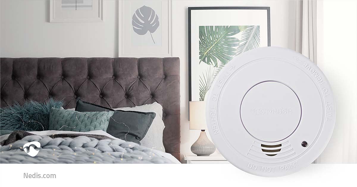 Nedis Smoke Alarm | Battery Powered | Battery life up to: 1 year | EN 14604 | With pause button | With test button | 85 dB | ABS | White