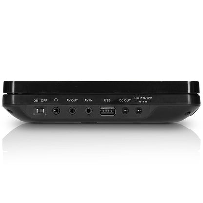 Lenco 2x 9” portable DVD player with USB SD built-in battery headphone and bracket Black