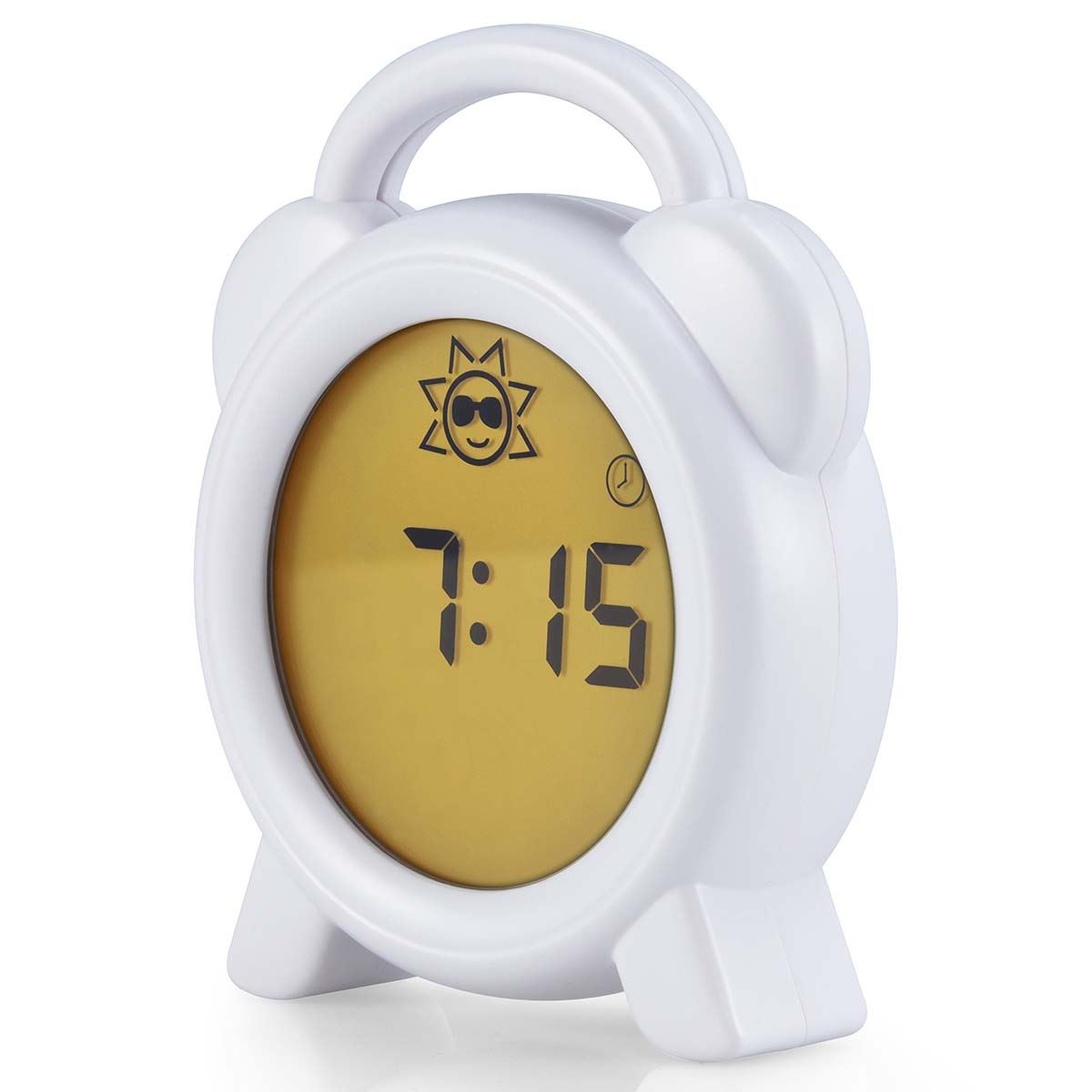 Alecto Childrens Sleep Trainer Night Light and Alarm Clock | White