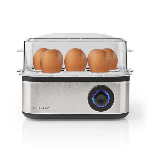 Gastronoma 18270102 | Egg Boiler | 8 Eggs | Poaching tray | Measuring cup | Black / Stainless Steel
