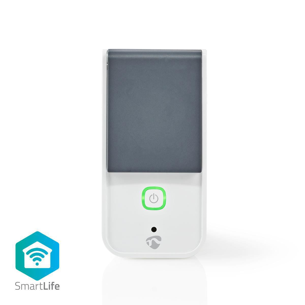 Nedis SmartLife Smart Plug | Wi-Fi | IP44 | Power meter | 3680 W | Plug with earth contact / Type F (CEE 7/7) | -30 - 40 °C | Android™ / IOS | Grey / White | 1 pcs