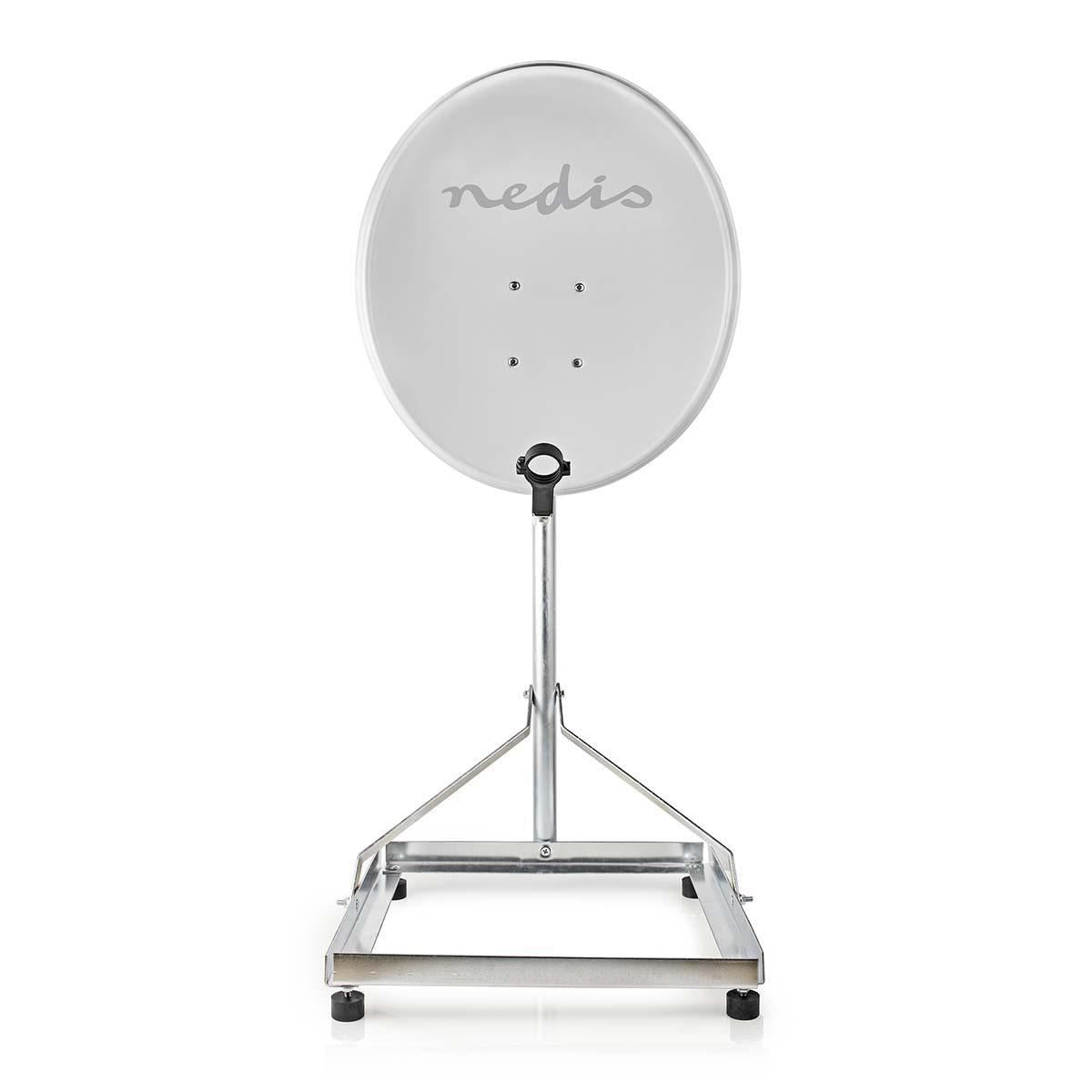 Nedis Satellite Balcony Stand | Mast length: 1.00 m | Maximum dish size: 90.0 cm | Bottom plate size: 1 x 50 x 50 cm | Steel | Silver