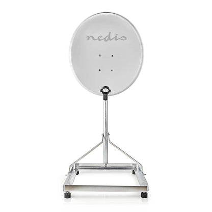 Nedis Satellite Balcony Stand | Mast length: 1.00 m | Maximum dish size: 90.0 cm | Bottom plate size: 1 x 50 x 50 cm | Steel | Silver