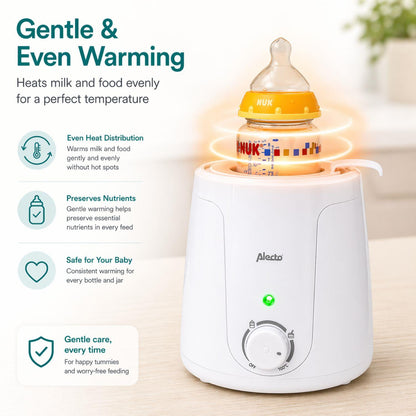 Alecto Baby Bottle Warmer | White