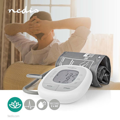 Nedis Blood Pressure Monitor | Arm | Backlight LCD Display | 22 - 42 cm | Memory slots: 60 | White