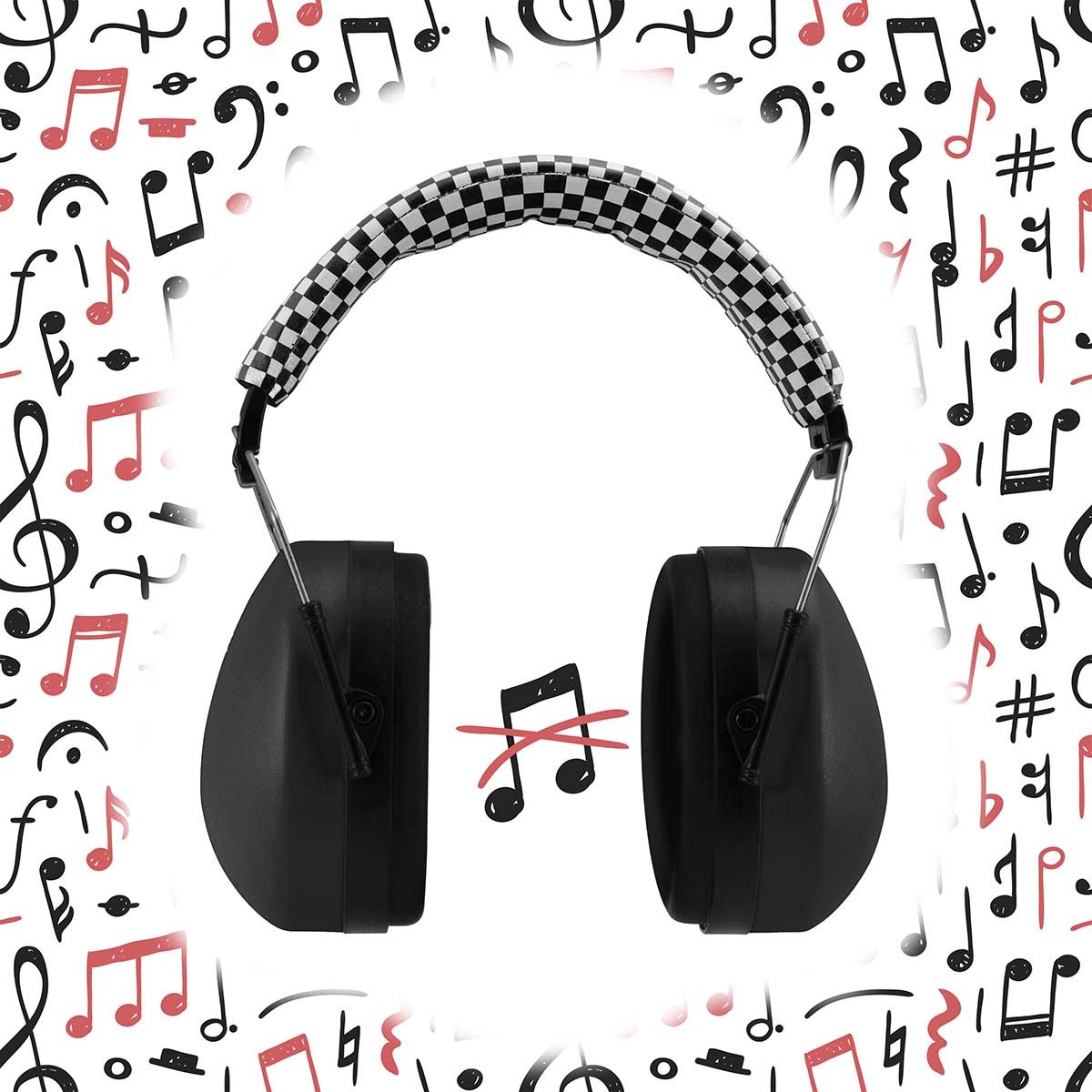 Alecto BV-71 Earmuff Noise Suppressors | Sensory Overload Protection | for kids Black