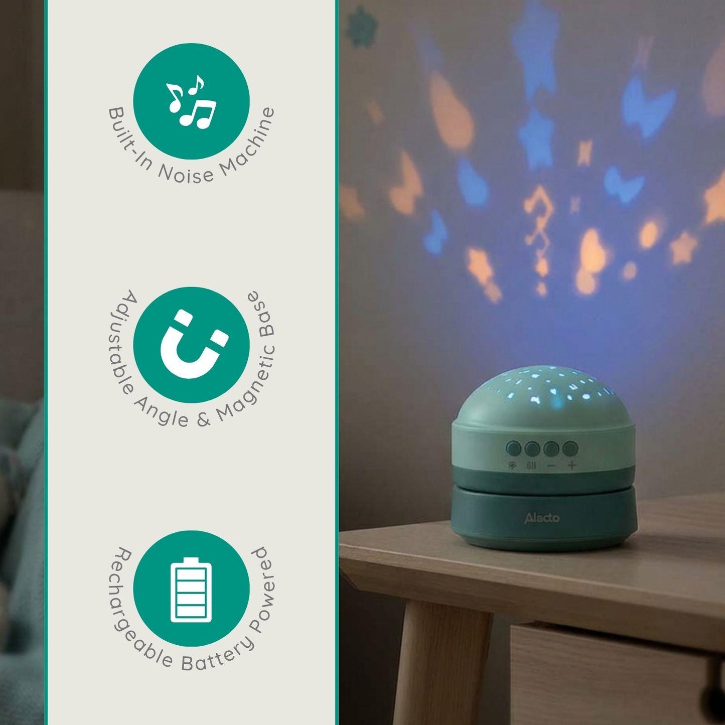 Alecto BC130 | Alecto White Noise Machine and Projector