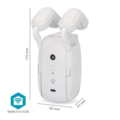 Nedis SmartLife Curtain Robot | Rod Rail | Curtains / Drapes | Battery Powered / USB Powered | 4000 mAh | Bluetooth® | White