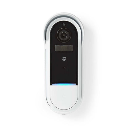 Nedis SmartLife Video Doorbell | Wi-Fi | Battery Powered / Transformer | Full HD 1080p | Cloud Storage (optional) / microSD (not included) | IP54 | With motion sensor | Night vision | White