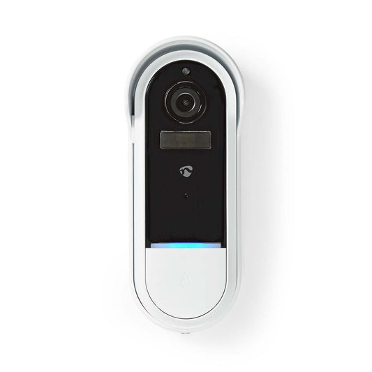 Nedis SmartLife Video Doorbell | Wi-Fi | Battery Powered / Transformer | Full HD 1080p | Cloud Storage (optional) / microSD (not included) | IP54 | With motion sensor | Night vision | White