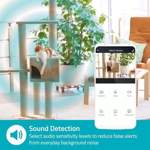 Nedis SmartLife Indoor Camera | Wi-Fi | Full HD 1080p | Pan tilt | Cloud Storage (optional) / microSD (not included) / Onvif | With motion sensor | Night vision | Black