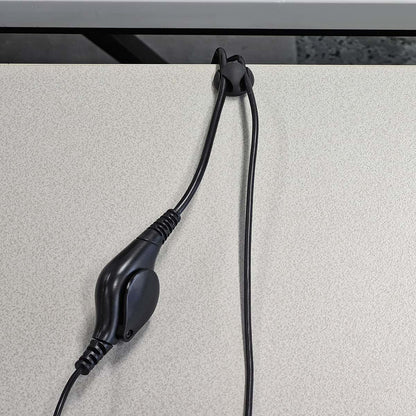 Nedis CMGC20026BK | Cable Management | Cable Clip | Click and Go | 6 pcs | Number of slots: 2 Slots | Maximum cable thickness: 5.3 mm | TPE | Black