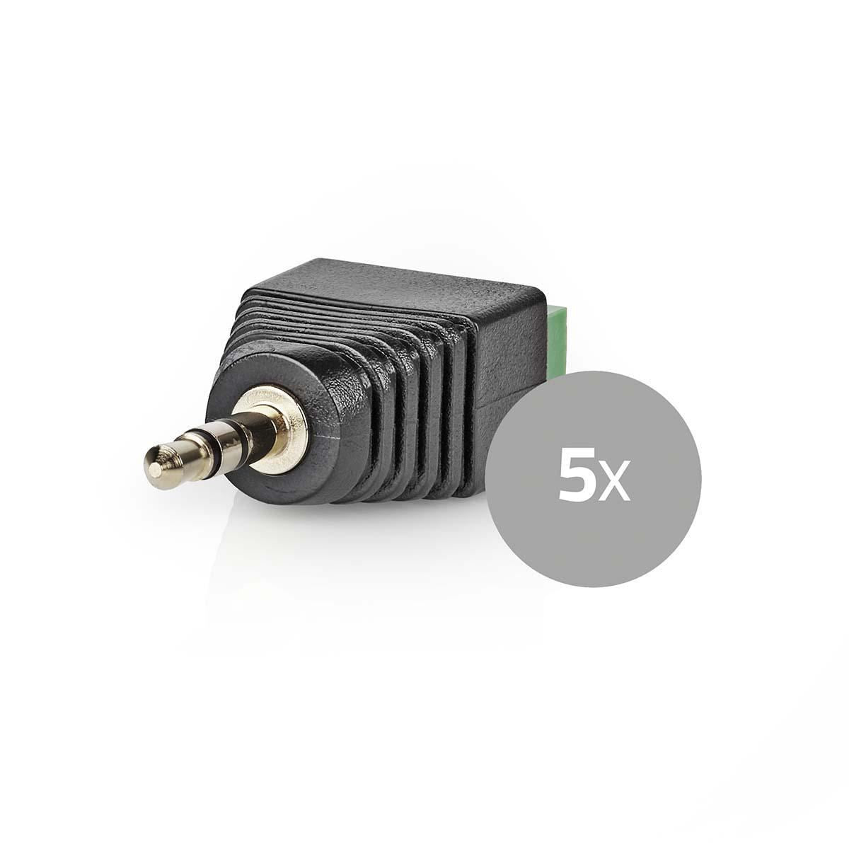 Nedis CCTV Security Connector | 3-Way Terminal Block | 3.5mm Jack Male | Male | Black / Green