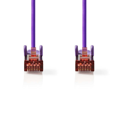 Nedis CAT6 Network Cable | RJ45 Male | RJ45 Male | S/FTP | 1.00 m | Round | LSZH | Violet | Label