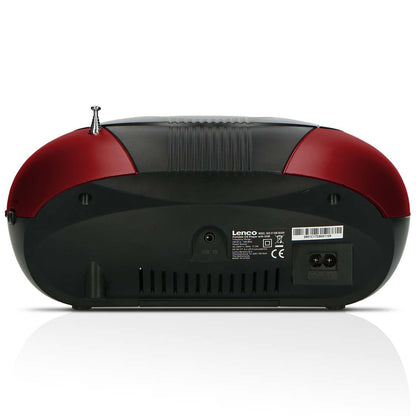 Lenco SCD-37 USB Red Portable FM Radio CD and USB player Red