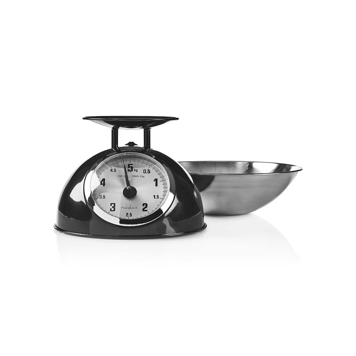 Nedis Kitchen Scales | Analog | Stainless Steel | Removable Bowl | Black