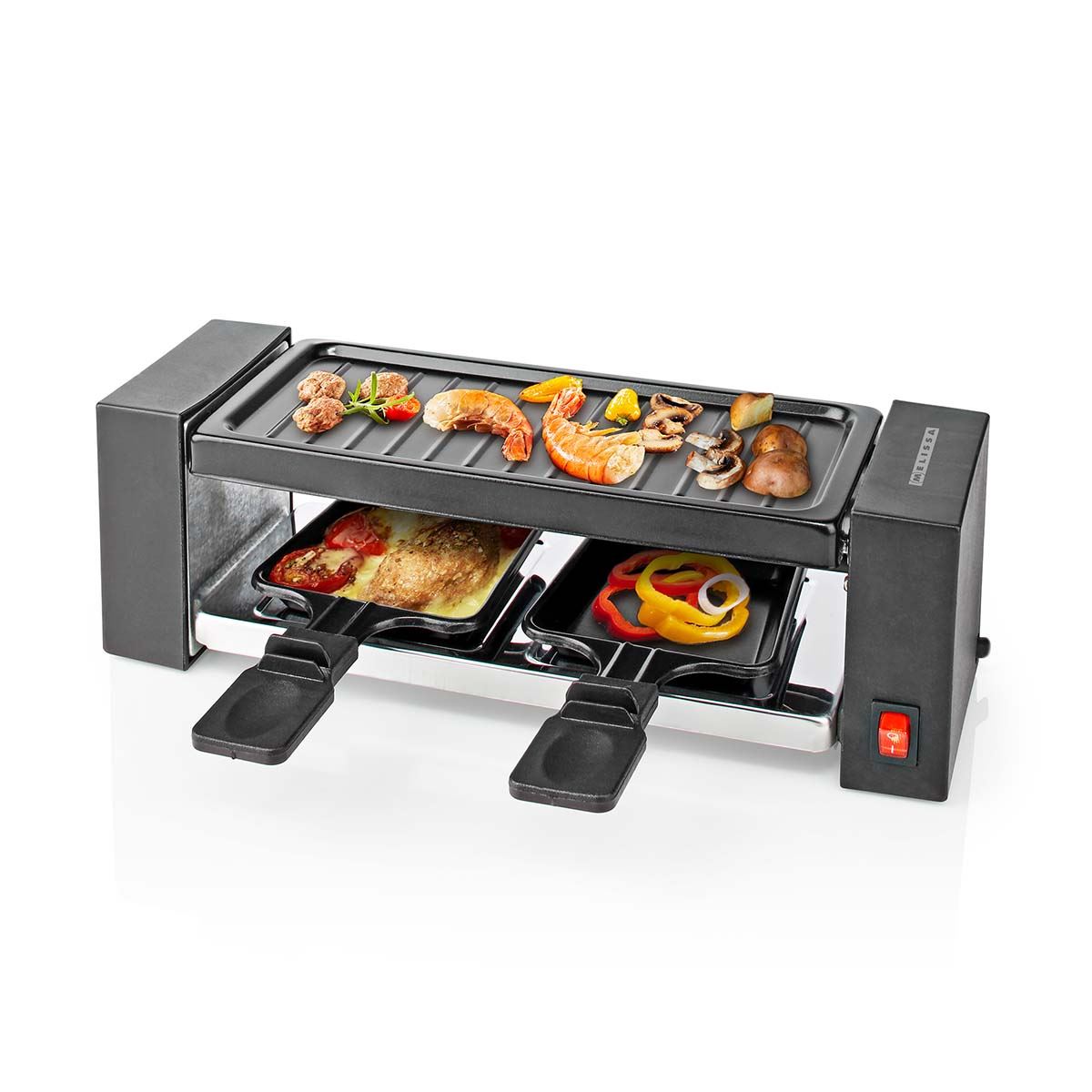 MELISSA 16300031 Raclette / Gourmet Set | 2 Persons | 400 W | 23 x 10 cm | Non-stick coating