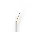Nedis Coax Cable On Reel | Mini Coax | 75 Ohm | Single Shielded | ECA | 100.0 m | Coax | PVC | White | Reel