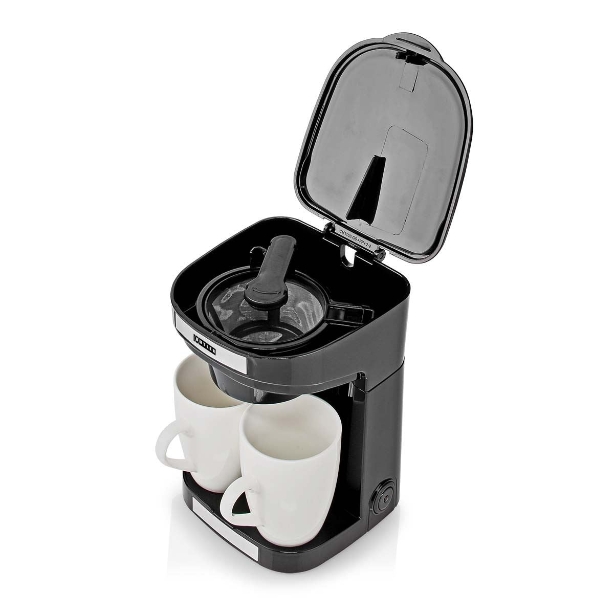 Butler Compact Coffee Maker | Filter Coffee | 2 Porcelain Cups | 0.25 l | 450 W | Auto Shut-off | Black