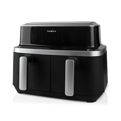 Nedis Hot Air Fryer | 2x4.2 l | Timer: 60 min | Number of preset programs: 10 | Digital