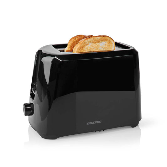 MELISSA 16140149 | Toaster | 2 Slots | 700 W | 6 Browning levels | Removable crumb tray | Cancel function | Black
