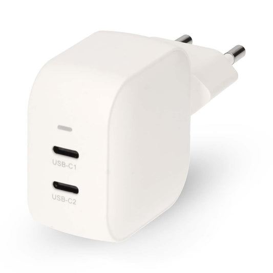 Nedis Wall Charger | 35 W | GaN | PD3.0 | Quick charge feature | 1.75 / 2.33 / 2.92 / 3.0 A | Number of outputs: 2 | 2x USB-C™ | Automatic Voltage Selection | White