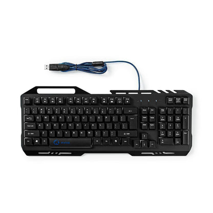 Nedis Wired Gaming Keyboard | USB 2.0 | Membrane Keys | LED | US International | US Layout | USB Powered | Power cable length: 1.50 m | Gaming