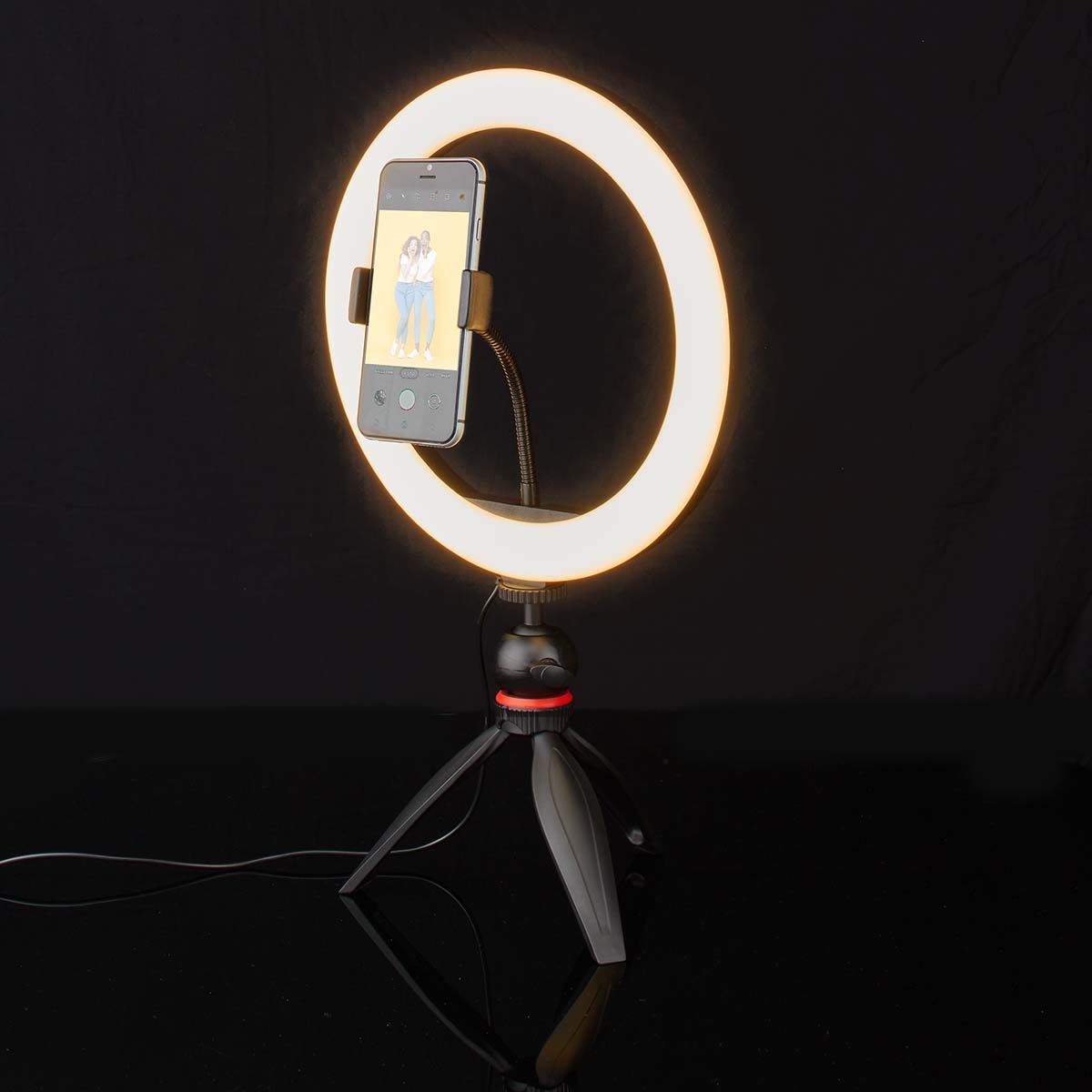 Nedis Ring Light | 10 inch | 120 LED's | 2700 - 6700 K | Tripod | Black