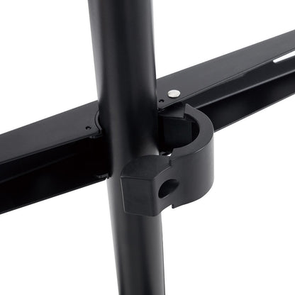 Nedis TV Floor Stand | 50 - 65 " | Maximum supported screen weight: 35 kg | Scandinavian Design | Rotatable | Anti-tip strap | Snap-lock | Aluminium / Steel | Black