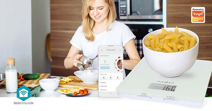 Nedis SmartLife Kitchen Scale | Bluetooth® | Glass / Plastic | White